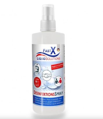 1 Stück Fast-X Händedesinfektionsmittel - Spray 250ml 