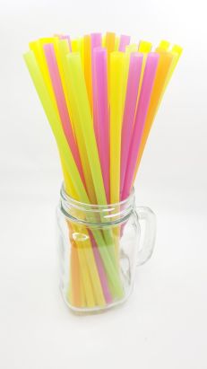 150 Stück Mehrweg Plastik- Trinkhalme Strohhalme 250mm Ø8mm, neon bunt 150 Stück Mehrweg Plastik- Trinkhalme Strohhalme 250mm Ø8mm, neon bunt