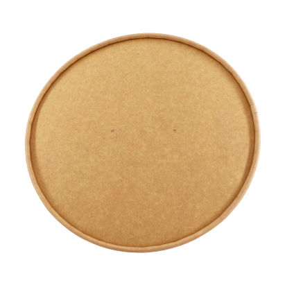 300 Stück Bio Pappdeckel für Salatschale 1100 & 1300ml, Ø185mm, braun