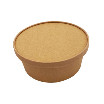 50 Stück Bio Kraft- Bowl, Salatschale 1100ml , Ø185mm, braun, Kraftpapier