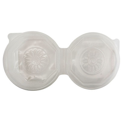 100 Stück Klappboxen Rippbox, ungeteilt, 215x220x57mm, transparent, mit anh. Deckel