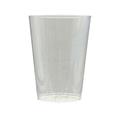 25 Stück PS Hartplastik- Trinkgläser, Mehrweg- Trinkbecher, transparent, 300ml