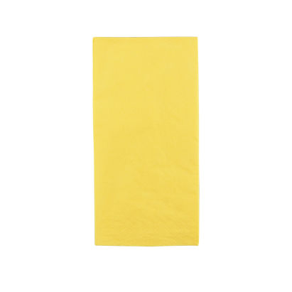 FASANA 250 Stück Papier Servietten 3-lagig, 40x40cm, 1/8 Falz, sun yellow, gelb