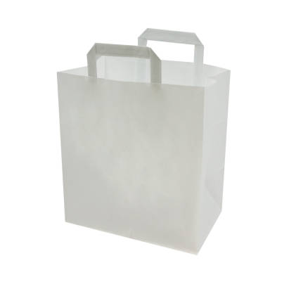 250 Stück Papiertragetaschen 26+14x31cm, 70gr. mit Griff, weiß 250 Stück Papiertragetaschen 26+14x31cm, 70gr. mit Griff, weiß