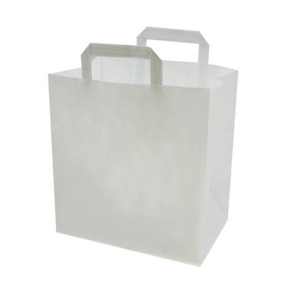 250 Stück Papiertragetaschen 32+16x44cm, 80gr. mit Griff, weiß 250 Stück Papiertragetaschen 32+16x44cm, 80gr. mit Griff, weiß