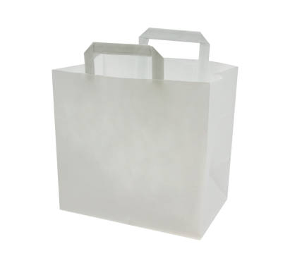 250 Stück Papiertragetaschen 32+17x27cm, 70gr. mit Griff, weiß 250 Stück Papiertragetaschen 32+17x27cm, 70gr. mit Griff, weiß