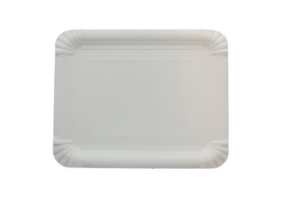 250 Stück Pappteller 16x23cm, weiß