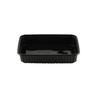 KIV 50 Stück Unischale PP, 500ml, 180x133mm, Mehrweg, schwarz