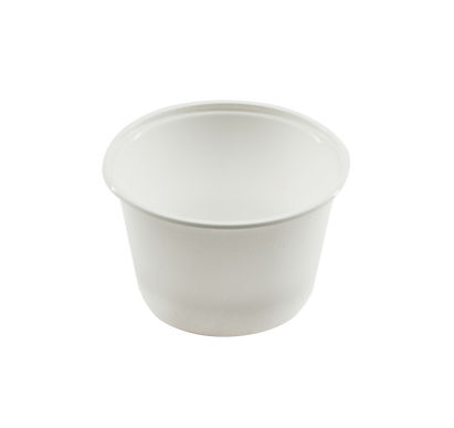 500 Stück Saucen- Dressingbecher Verpackungsbecher PP, 100ml, weiß, rund, mit Deckel