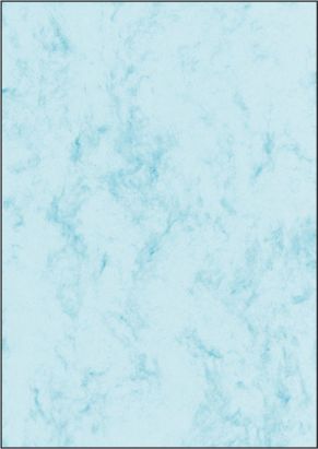 100 Stück Sigel Marmor-Papier, DP 261 A4, 90 g/qm, Feinpapier, blau