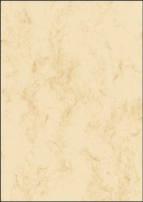 100 Stück Sigel Marmor-Papier, DP 372 A4, 90 g/qm, Feinpapier, beige