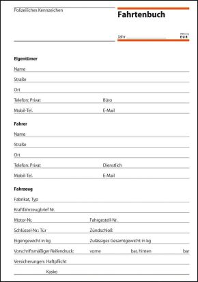 Sigel 1 Stück Formularbuch FA 514 Fahrtenbuch Pkw, A5, 32 Blatt