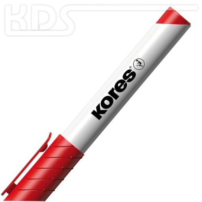 1 Stück Kores Whiteboard- & Flipchart-Marker K MARKER, Rundspitze, rot