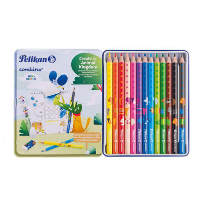 12 Stück Pelikan Dreikant-Buntstifte combino, 12er Kartonetui