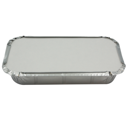 1200 Stück Aluschale 651ml, rechteckig, 220x128x34mm, Menüschale R65L mit Deckel
