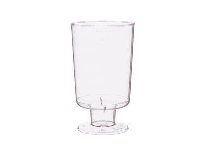 10 Stück Einweg-Weinglas 0,2l, glasklar, mit Steckfuß