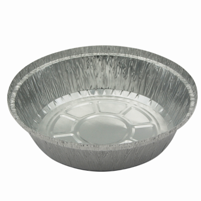 Contital 100 Stück Aluschale 830ml, rund, Ø182mm, 43mm, Menüschale C801L mit Deckel