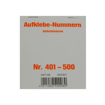  100 Stück Aufklebenummern, selbstklebend, Gewinn 401-500