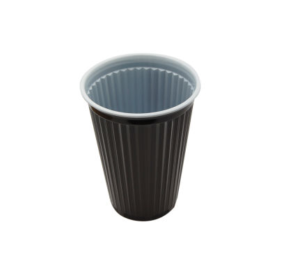 100 Stück Thermobecher, Automatenbecher, braun-weiß, 180ml