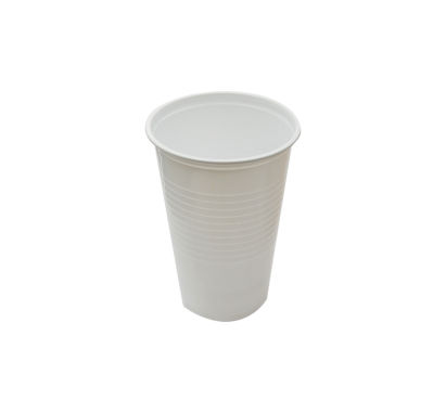 Pro-Pac 100 Stück Trinkbecher, Plastikbecher PP, 200ml, weiß