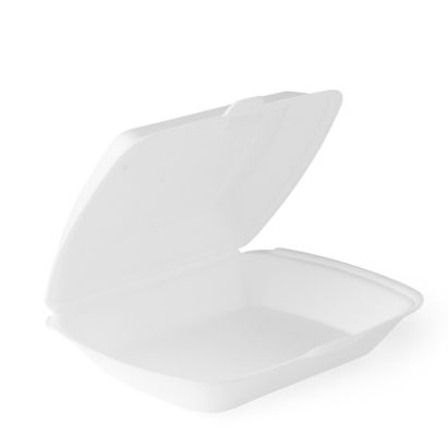 100 Stück Warmhalte- Menüboxen XPS IP4 ungeteilt, 245x210x72mm, laminiert, weiß