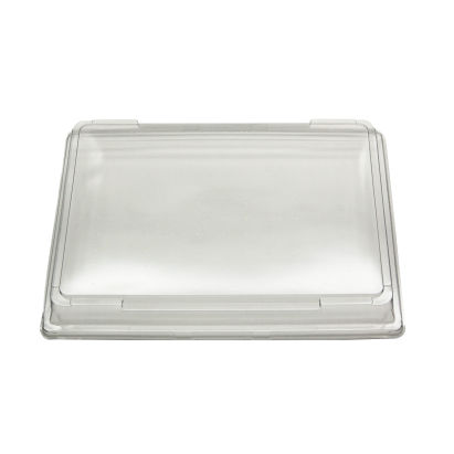 100 Stück Sushi-Tray, Sushi Schale, schwarz mit Deckel, Größe XXL, 255x184x45mm (414)
