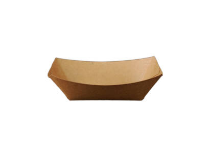 1000 Stück Foodtray Pappschale 300ml, 102x59x40mm, braun