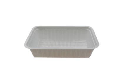 250 Stück Imbiss- Snackschale, Plastikschale PP, A13, 370ml, ungeteilt, 162x109x39mm, weiß