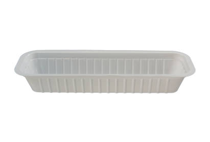 250 Stück Imbiss- Snackschale, Plastikschale PP, A16N Frikandel, 300ml, ungeteilt, 204x70x33mm, weiß