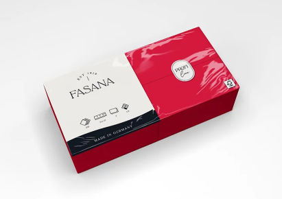 250 Stück FASANA Papier Servietten 2-lagig, 33x33cm, 1/8 Falz, jalapeno red, rot
