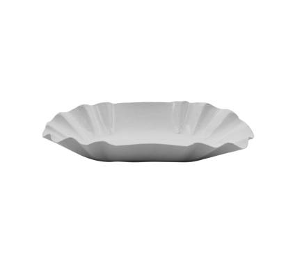 2000 Stück Pappschalen, Pommesschale KU0, 90x160x30mm, oval, weiß