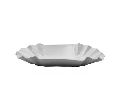 TOP 250 Stück Pappschalen, Pommesschale KU0B, 100x170x30mm, oval, weiß