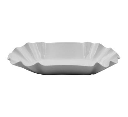 250 Stück Pappschalen, Pommesschale KU1, 110x200x30mm, oval, weiß