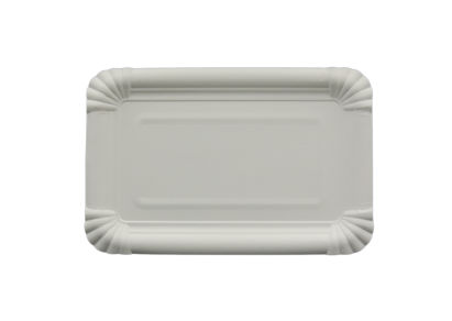 1500 Stück Pappteller 13x20cm, weiß