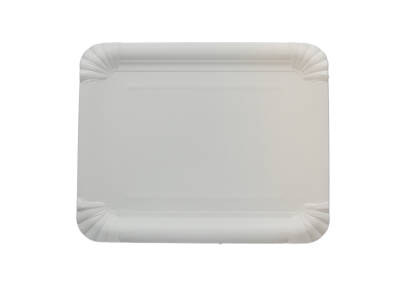 250 Stück Pappteller 16x20cm, weiß