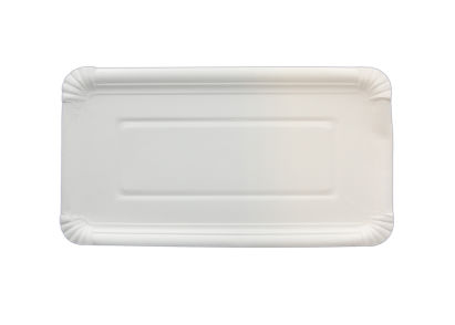 TOP 250 Stück Pappteller 19x33cm, weiß