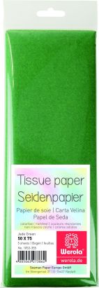 5 Stück Seidenpapier 50 x 75cm, 17 g/m², jadegrün, (Jade Green)