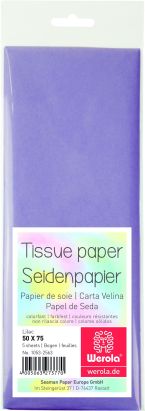 5 Stück Seidenpapier 50 x 75cm, 17 g/m², lila, (Lilac)