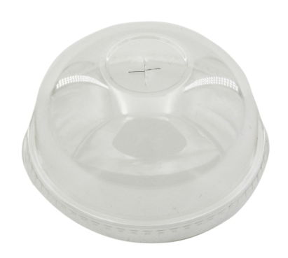 800 Stück APET Dom Deckel, Ø95mm, mit Kreuzschlitz, transparent, für Smoothie Becher 260ml - 500ml