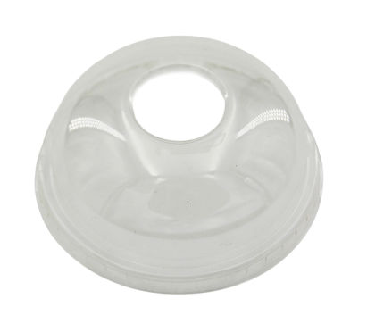800 Stück APET Dom Deckel, Ø95mm, mit Loch, transparent, für Smoothie Becher 260ml - 500ml