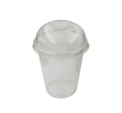 TOP 800 Stück APET Dom Deckel, Ø95mm, ohne Loch, transparent, für Smoothie Becher 260ml - 500ml