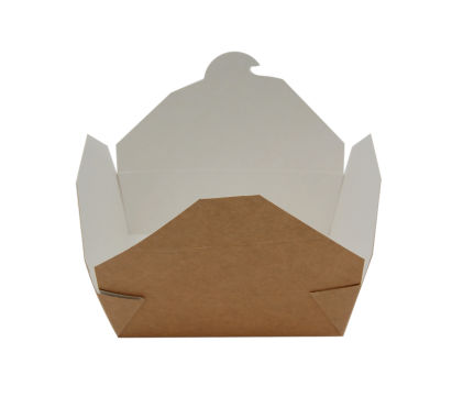 All natural 50 Stück Bio Lunch Box 750ml, 140x100x50mm, braun, green Nature