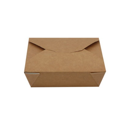 All natural 50 Stück Bio Lunch Box 750ml, 140x100x50mm, braun, green Nature