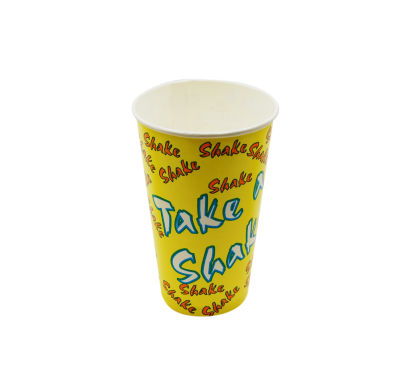 50 Stück Milchshake Becher, 400ml, gelb, mit Druck