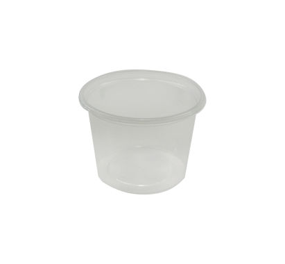 50 Stück Feinkostbecher Plastikbecher PS, 100/100ml, rund, transparent