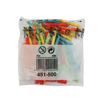  50 Stück Röllchenlose Gewinn nummeriert, bunt, 451-500