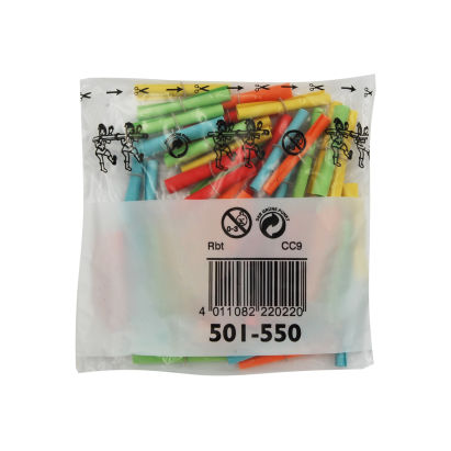  50 Stück Röllchenlose Gewinn nummeriert, bunt, 501-550