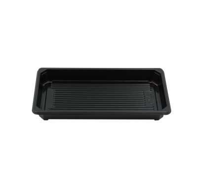 600 Stück Sushi- Tray, Sushi Schale, schwarz mit Deckel, Größe S, 170x90x45mm (410)