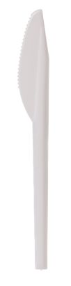 100 Stück First Choice Premium Mehrweg-Besteck Plastikmesser 16cm, extra stabil, weiß