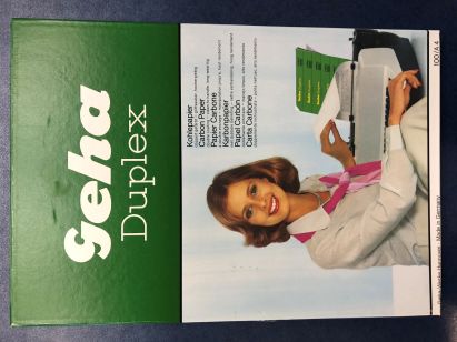 100 Blatt Geha Duplex Kohlerpapier, doppel gefärbt, griffsauber (Restposten) 100 Blatt Geha Duplex Kohlerpapier, doppel gefärbt, griffsauber (Restposten)